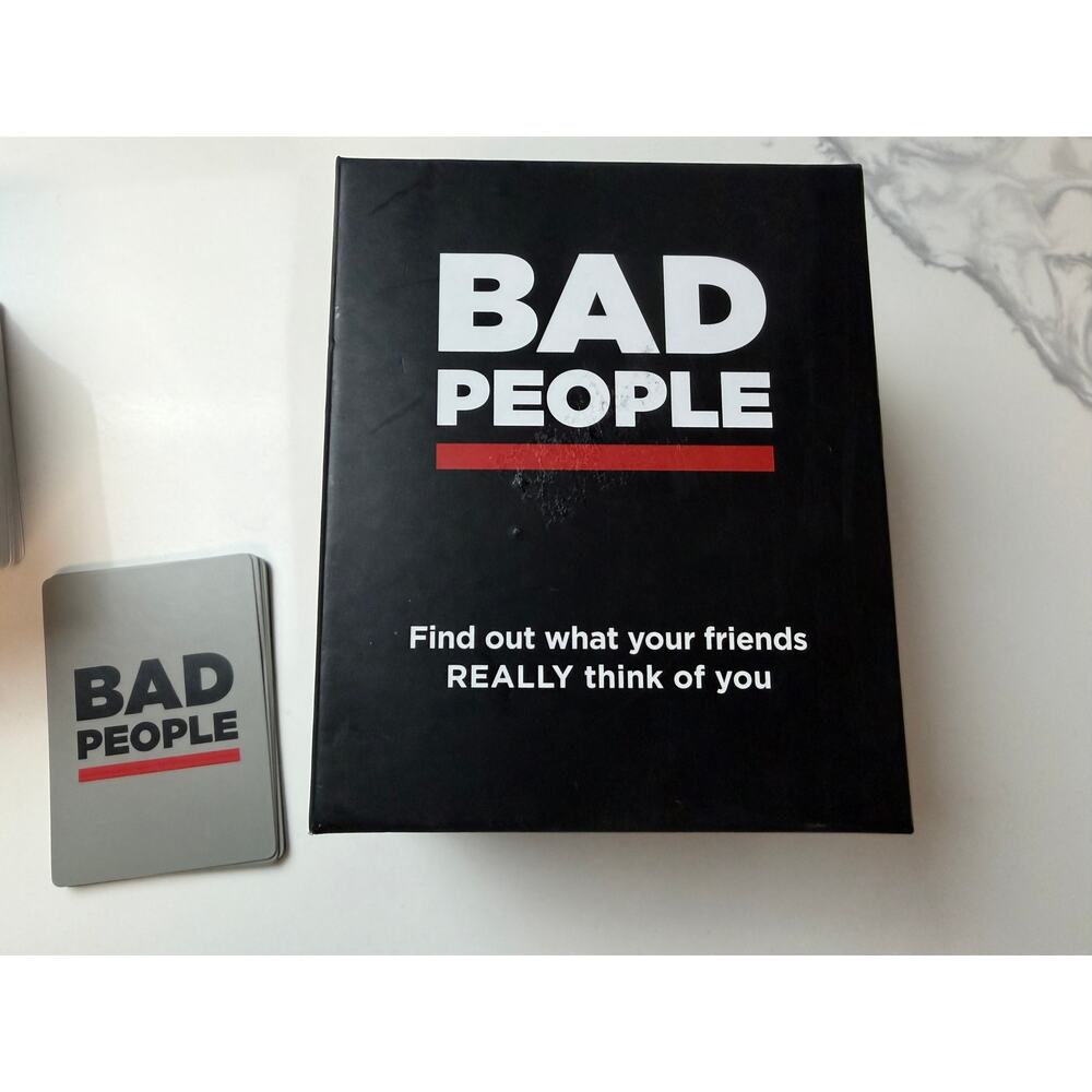 Bad People Party Game Complete Set Adult Card Game 3-10 Players NEW Open Box